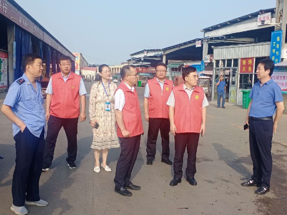 驿城区区委书记到市场检查创文工作